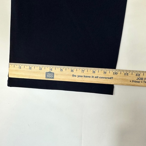 Susan Graver Liquid Knit Wide Leg Pants Navy Petite XL Pull On Trousers Pockets - Picture 5 of 7